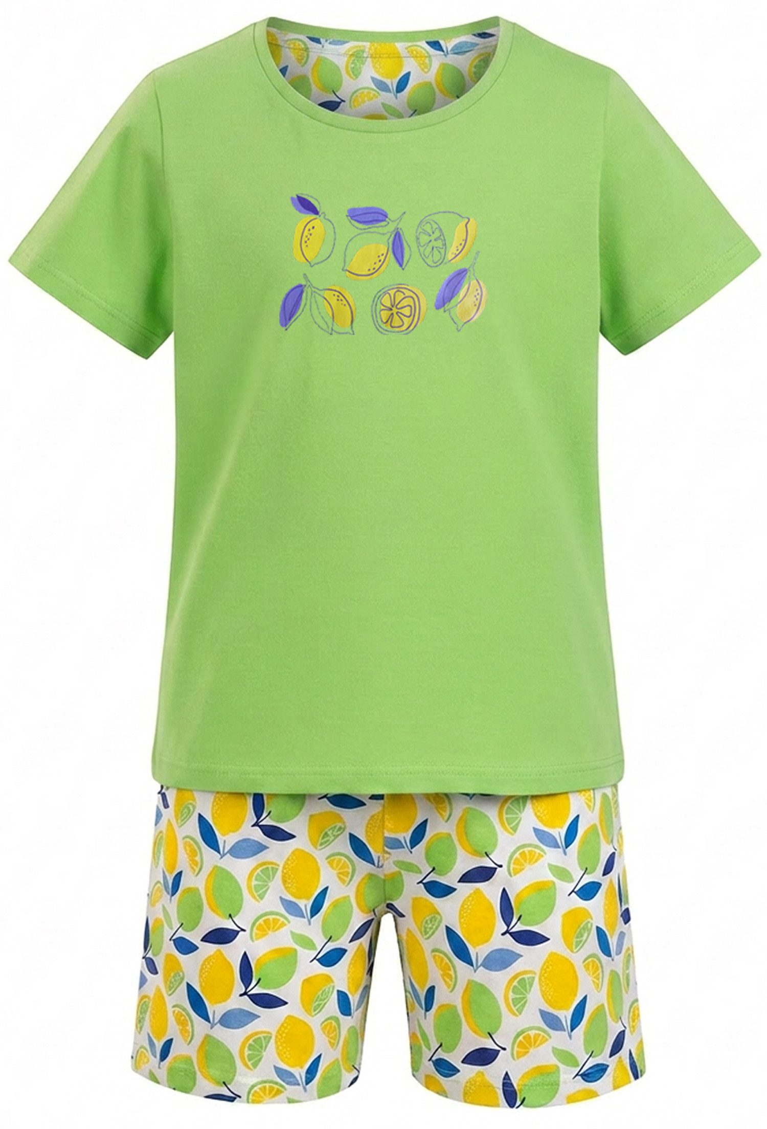 comtessa Schlafanzug Comte Kids (Set, 2 tlg., 2-teilig) Mädchen Pyjama Shorty Kurzarm Baumwolle