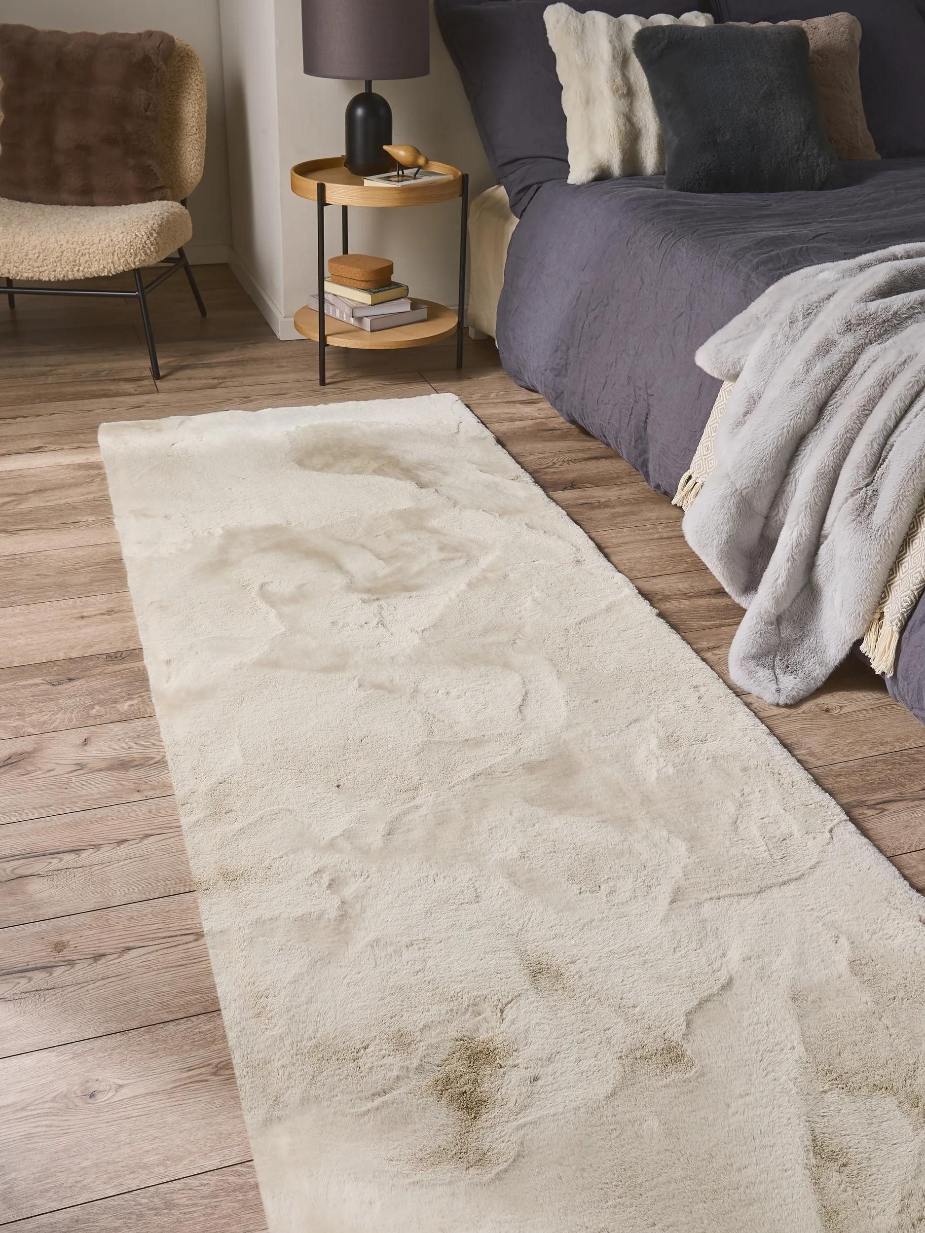benuta Fellteppich Dave, rechteckig, Höhe: 21 mm, Teppich Wohnzimmer, Schlafzimmer, Esszimmer, Flur, Kunstfaser, Cozy