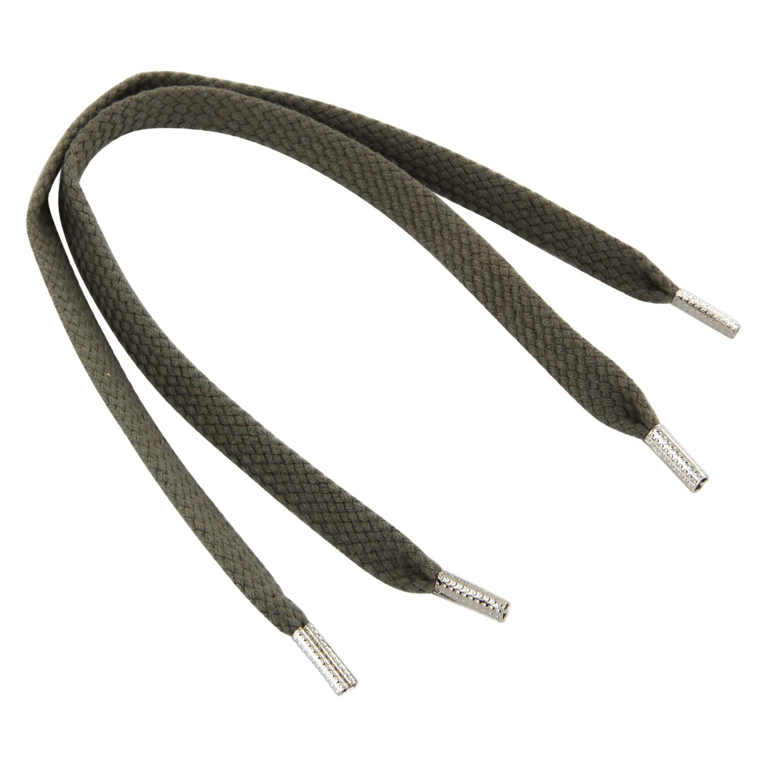 Rema Schnürsenkel Rema Schnürsenkel Mittelgrau - flach - ca. 6-7 mm breit für Sie nach Wunschlänge geschnitten und mit Metallenden versehen
