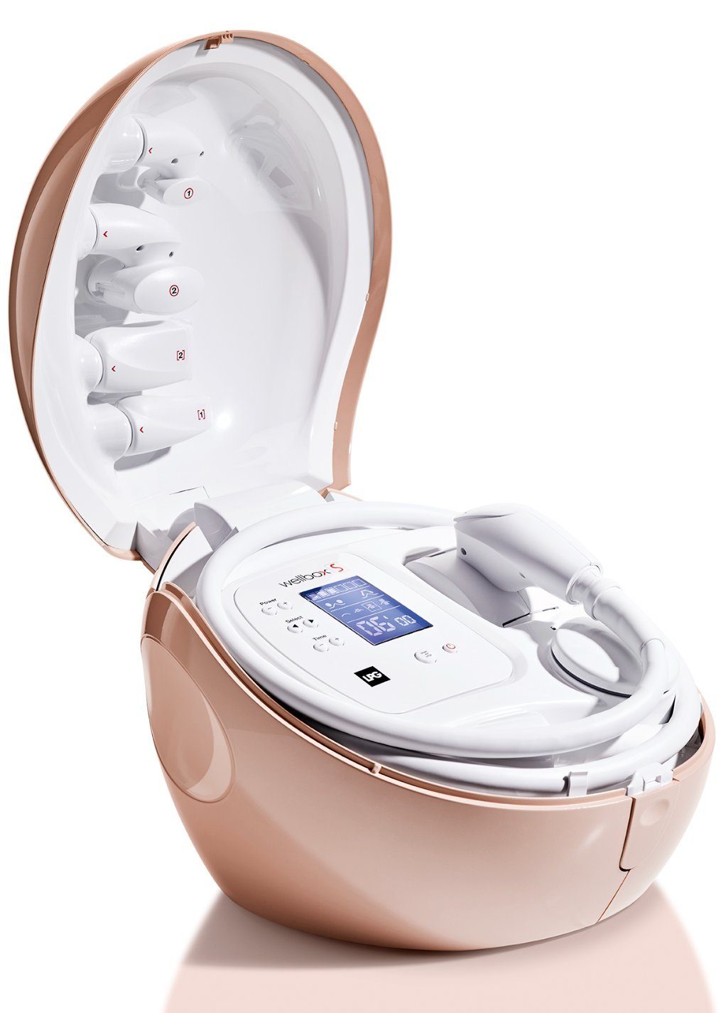 Wellbox S Massagegerät WELLBOX S, Roll- & Lift-Saugtechnik für Gesicht und Körper, natürliche Zellstimmulation, Anti-Aging, für Gesicht und Körper.