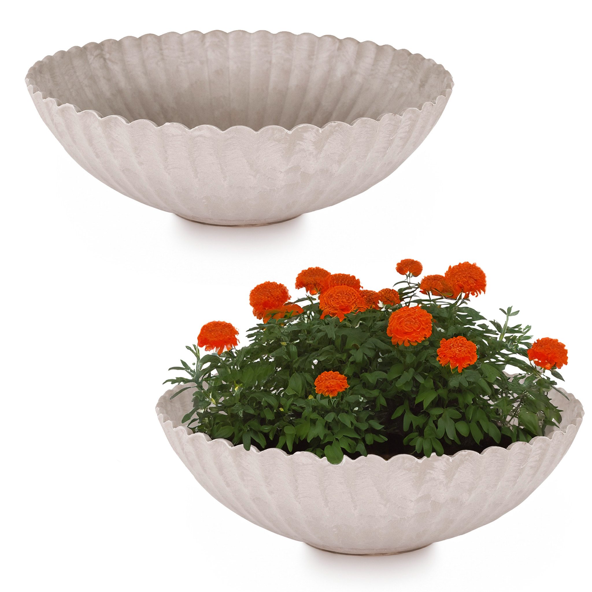 matches21 HOME & HOBBY Blumentopf Runde günstig online kaufen