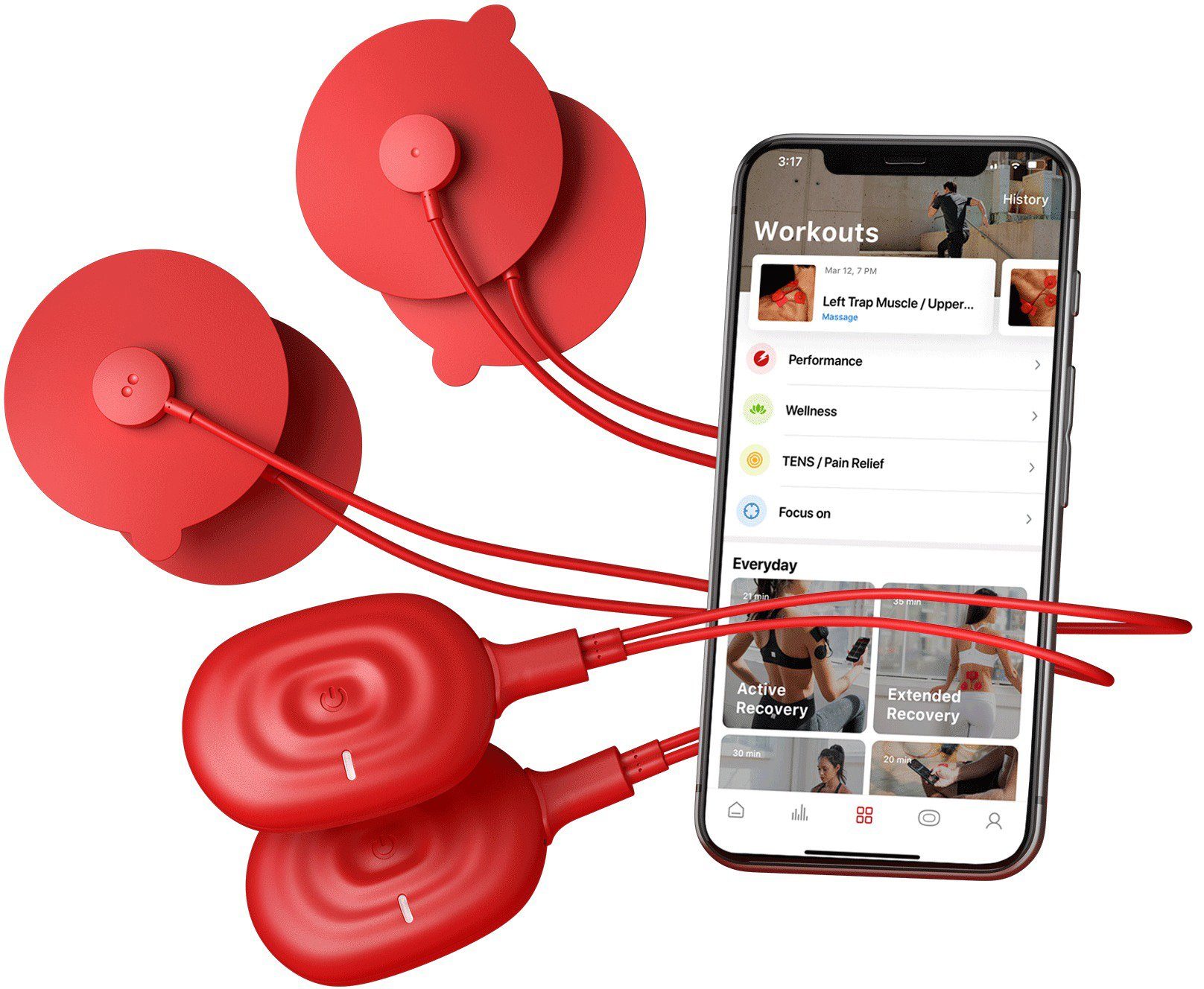 TENS-EMS-Gerät PowerDot DUO RED 2.0 Muskelstimulator