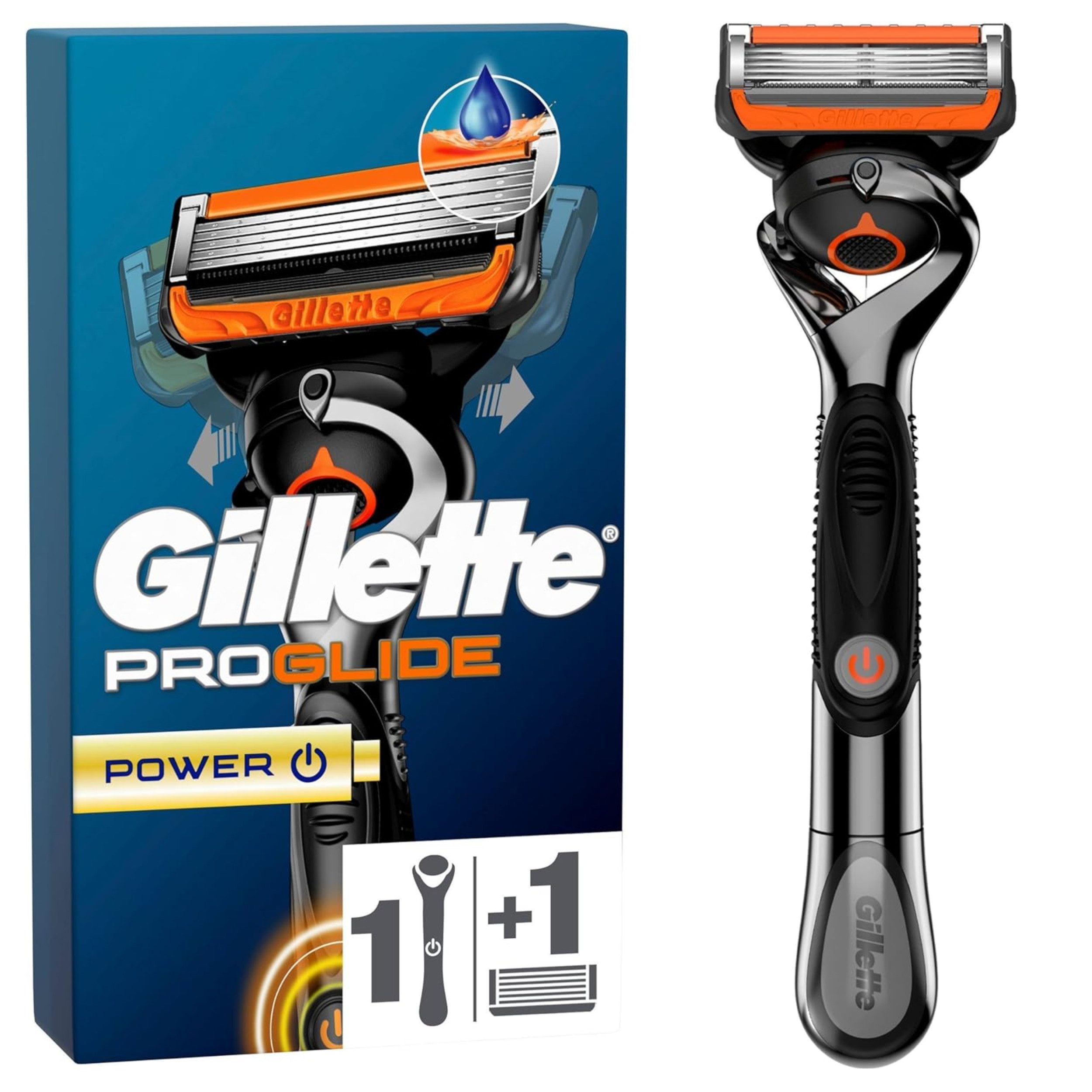 Gillette Rasierset ProGlide Power, 8-tlg., Geschenk-Set, Starter-Kit, Spar-Pack
