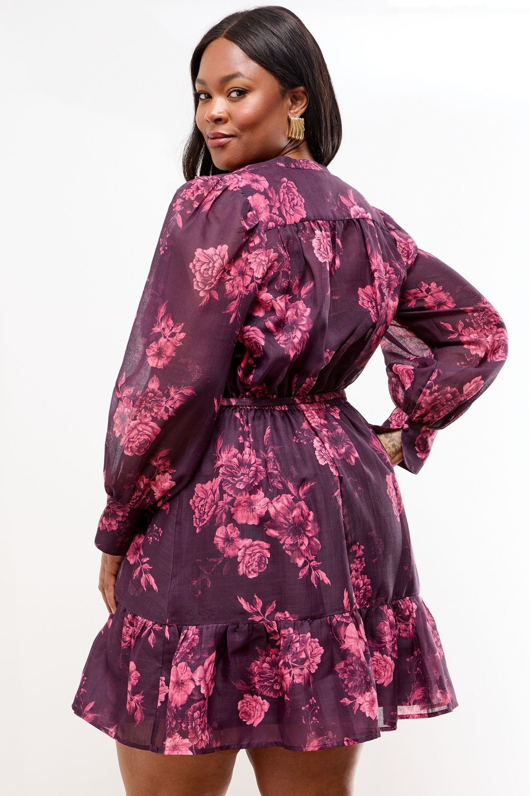 LIPSY Minikleid Lipsy Gewebtes Mini-Hemdkleid, Curve (1-tlg)
