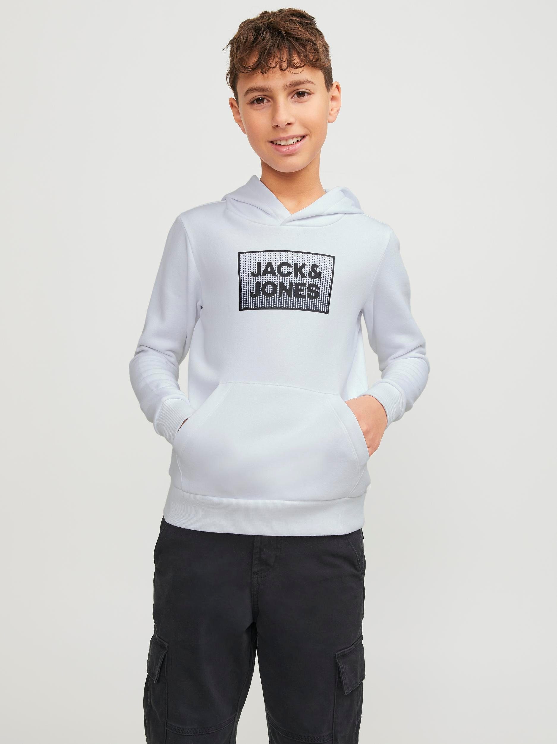 white Sweatshirt HOOD Junior JJSTEEL & Jones JNR SWEAT Jack