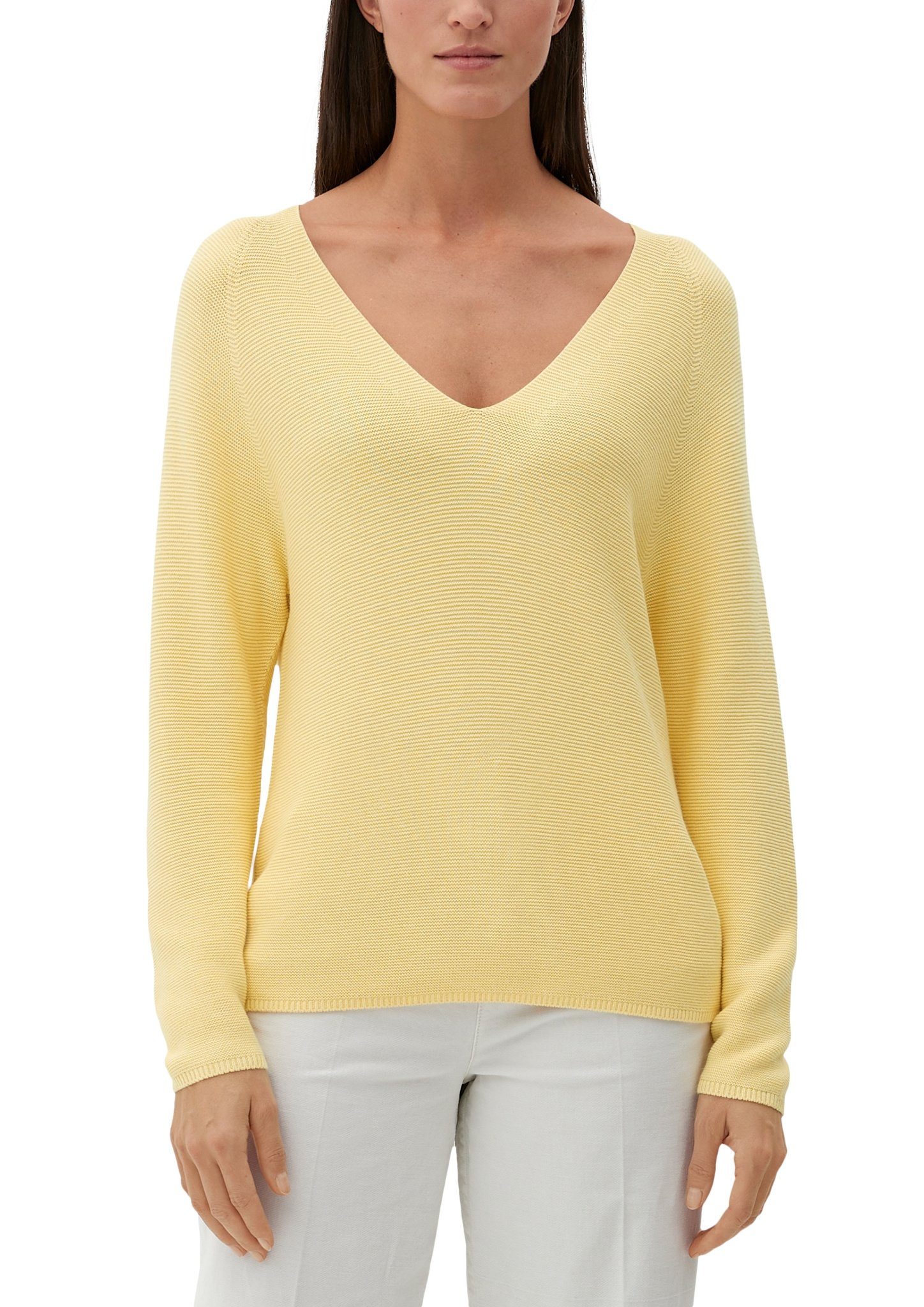 V Ausschnitt S Oliver Feinstrickpullover Damen Feinstrick-Pullover