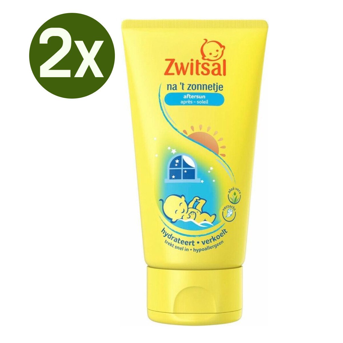 Zwitsal Sonnenschutzlotion After Sun kühlende Schutzlotion für Kinder/Babys 150ml, - 2er Pack
