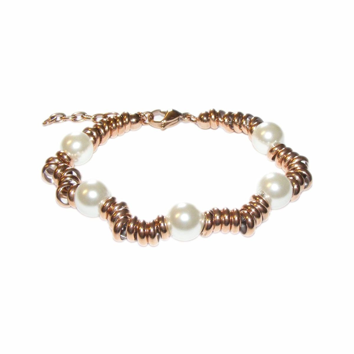 Perlenarmband "Twilight" Edelstahl Armband mit Muschelperlen