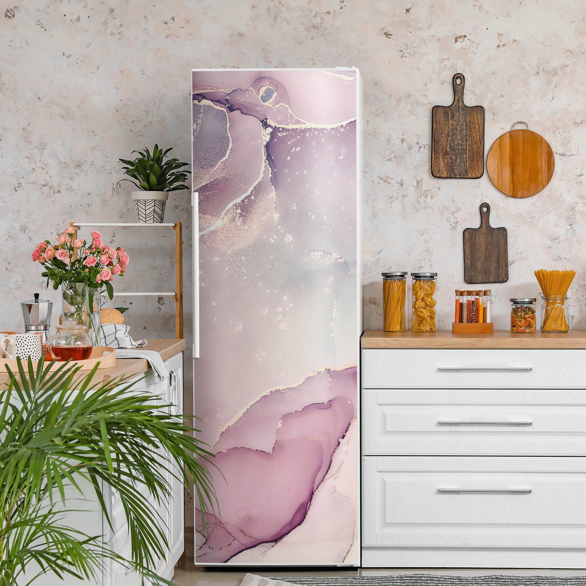 Thumbnail - DEQORI Magnetfolie 'Elegante Farbströme', Kühlschrank Magnetmatte magnetisch Magnetfolie Folie Schutz
