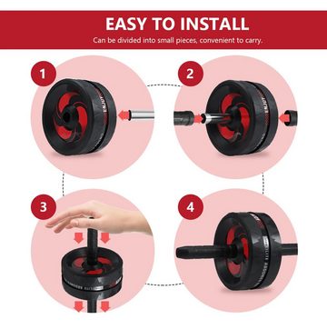 MECO Core Wheel AB Roller Kit mit Widerstandsbänder Home Gym Kit, Komplett Workout, Gym-Set, Heimtraining