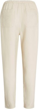 Tommy Hilfiger Leinenhose CASUAL LINEN TAPER PULL ON PANT mit Metalllabel