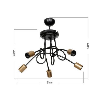 Dekonaz Kronleuchter Sardala 5-teiliger Kronleuchter