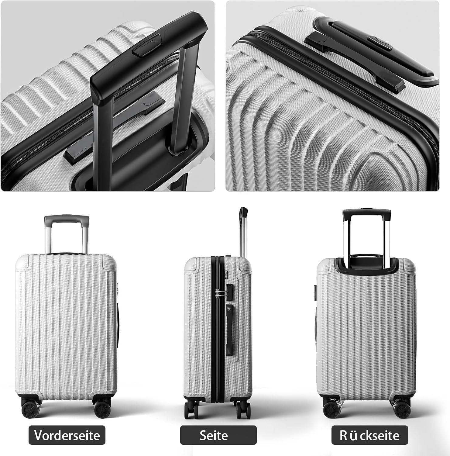 Abistab Koffer Hartschalen Reisekoffer mit Zahlenschloss, Hartgepäck, 4 Rol günstig online kaufen
