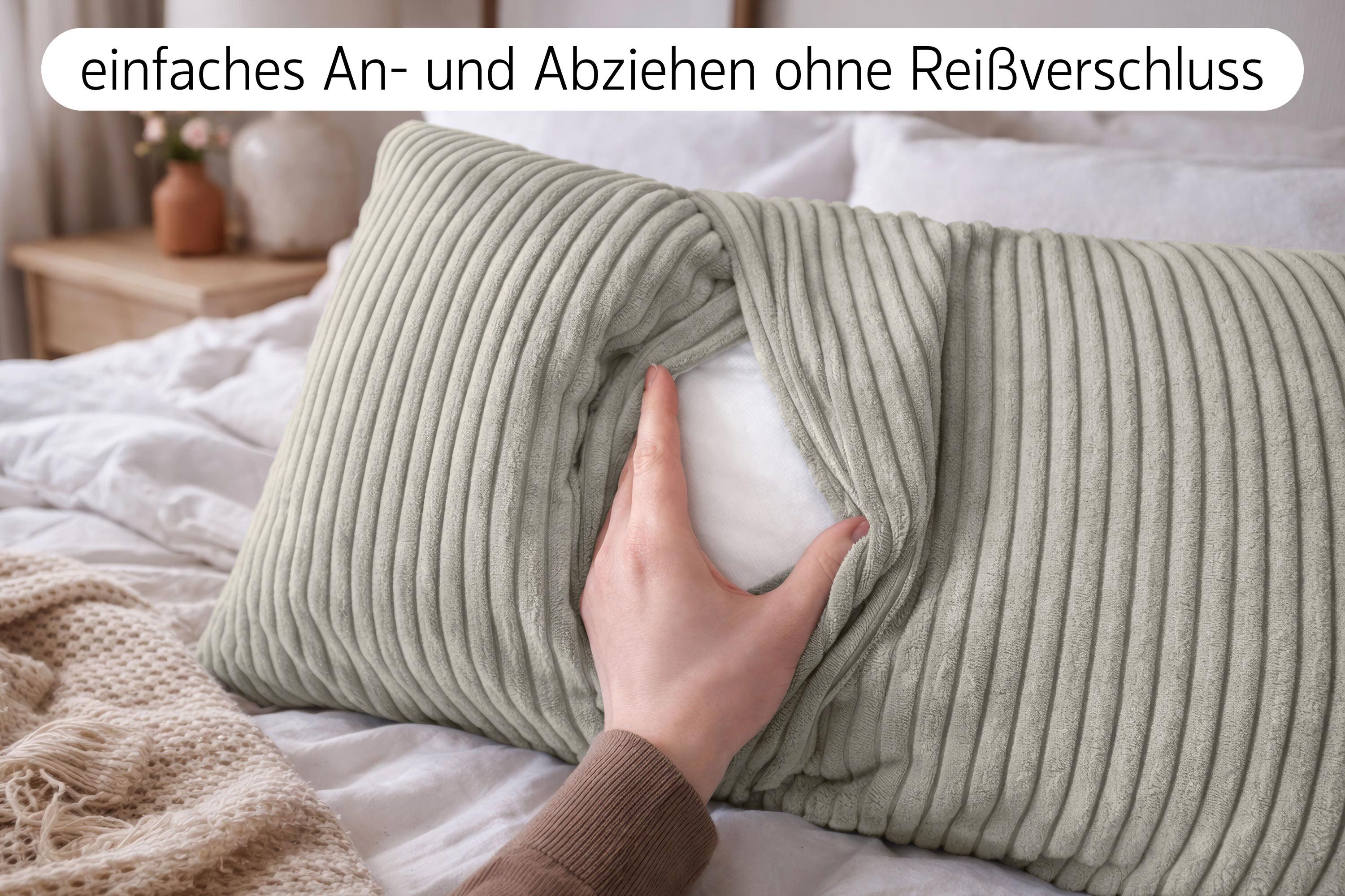 Amilian Dekokissen 40x80 cm mit Füllung - Sofakissen; Zierkissen - Couchkissen, 1 Stück - weich, formstabil, pflegeleicht und waschbar