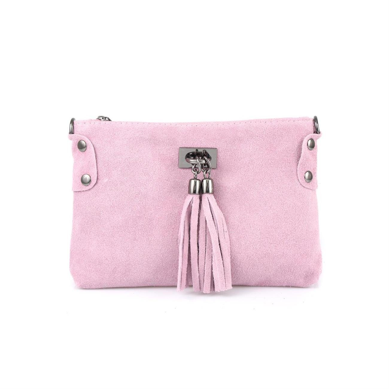 Schultertasche Made in Italy Damen Leder Tasche CrossOver