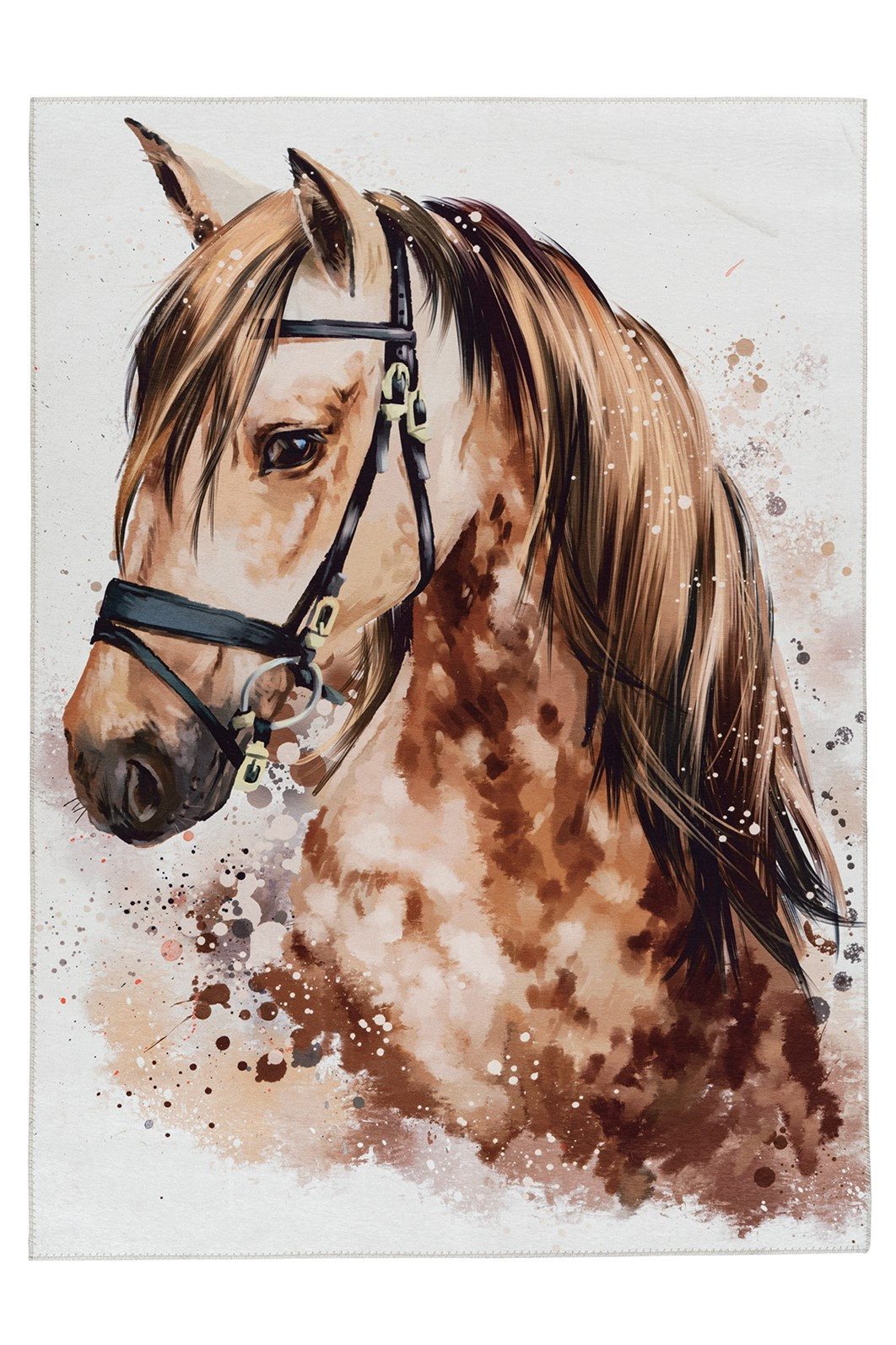 Giantore Teppich Sympathy Kids 246 Brown Beauty 120cm x 170cm, rechteck, Höhe: 5 mm, Pferd