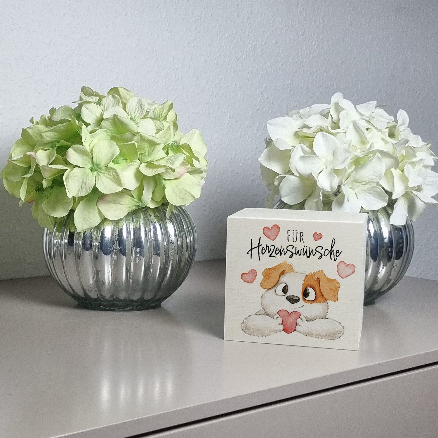 speecheese Spardose Hund Spardose aus Holz mit Spruch Für Herzenswünsche