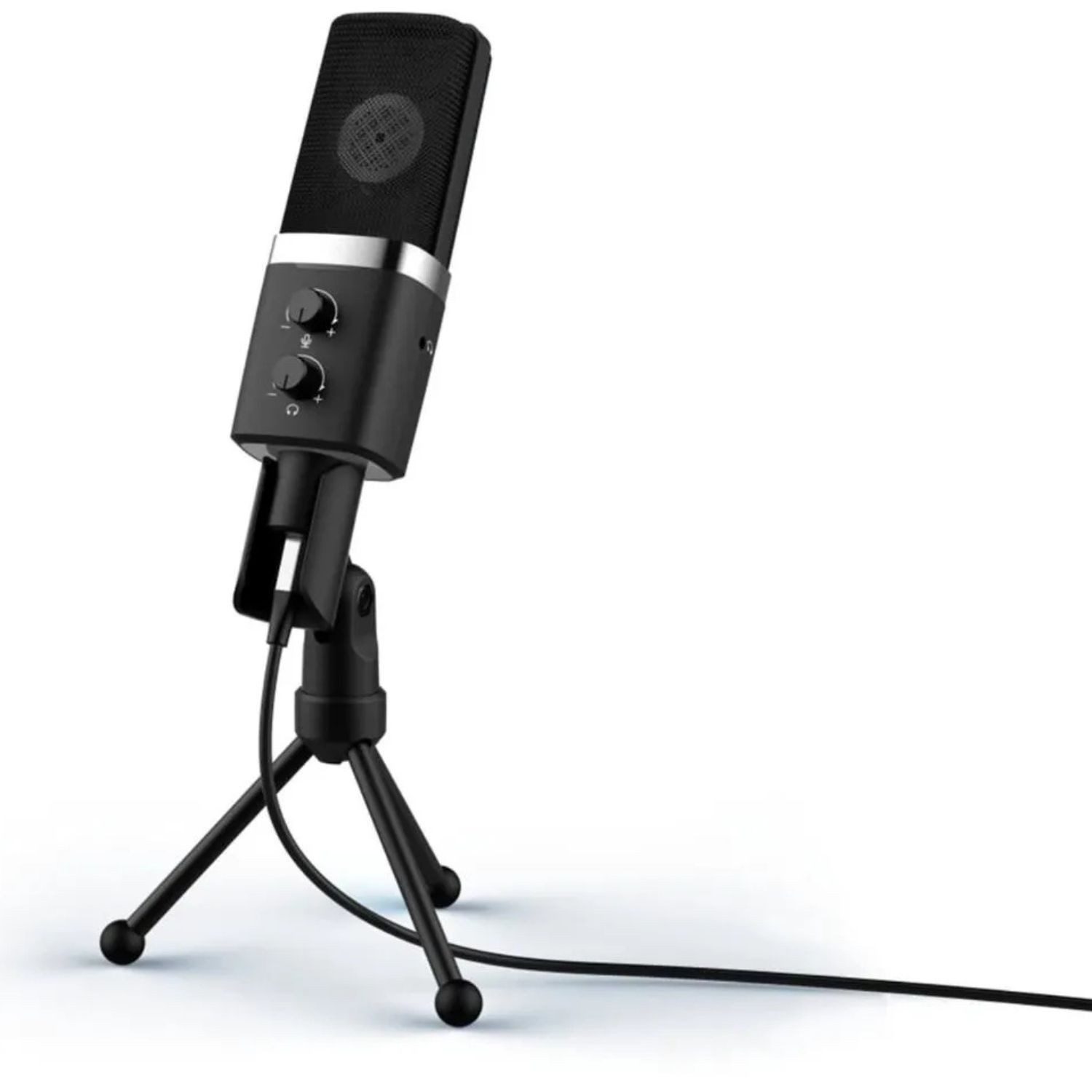 uRage Streaming-Mikrofon USB-C Tisch-Mikrofon Hand-Mikrofon Stream 900 HD (Set), Allround Mikrofon mit Standfuß Ständer Mikro Stativ PC Notebook