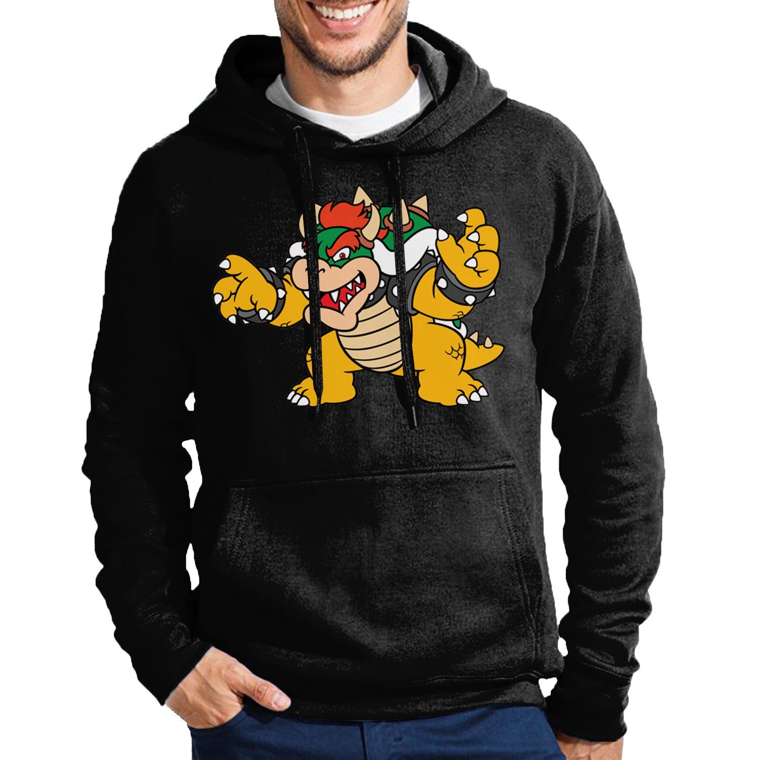 Blondie & Brownie Hoodie Herren Bowser Mario Yoshi Luigi Game Gamer Gaming Konsole Retro mit Kapuze