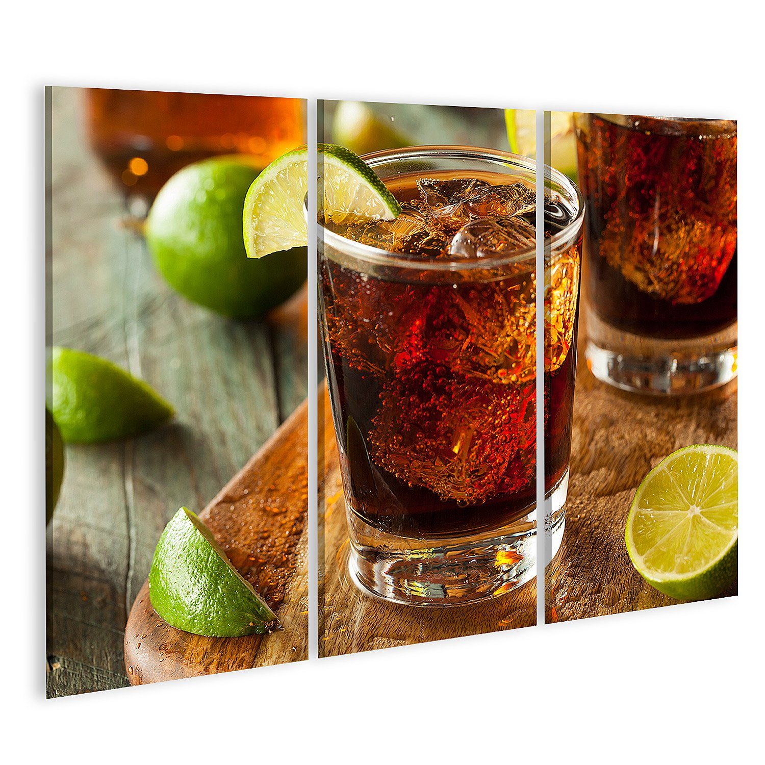 islandburner Leinwandbild Bild auf Leinwand Rum und Cola Libre mit ...