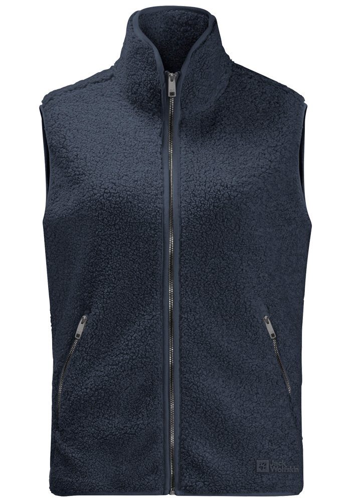 night-blue VEST HIGH W Wolfskin Fleeceweste CURL Jack