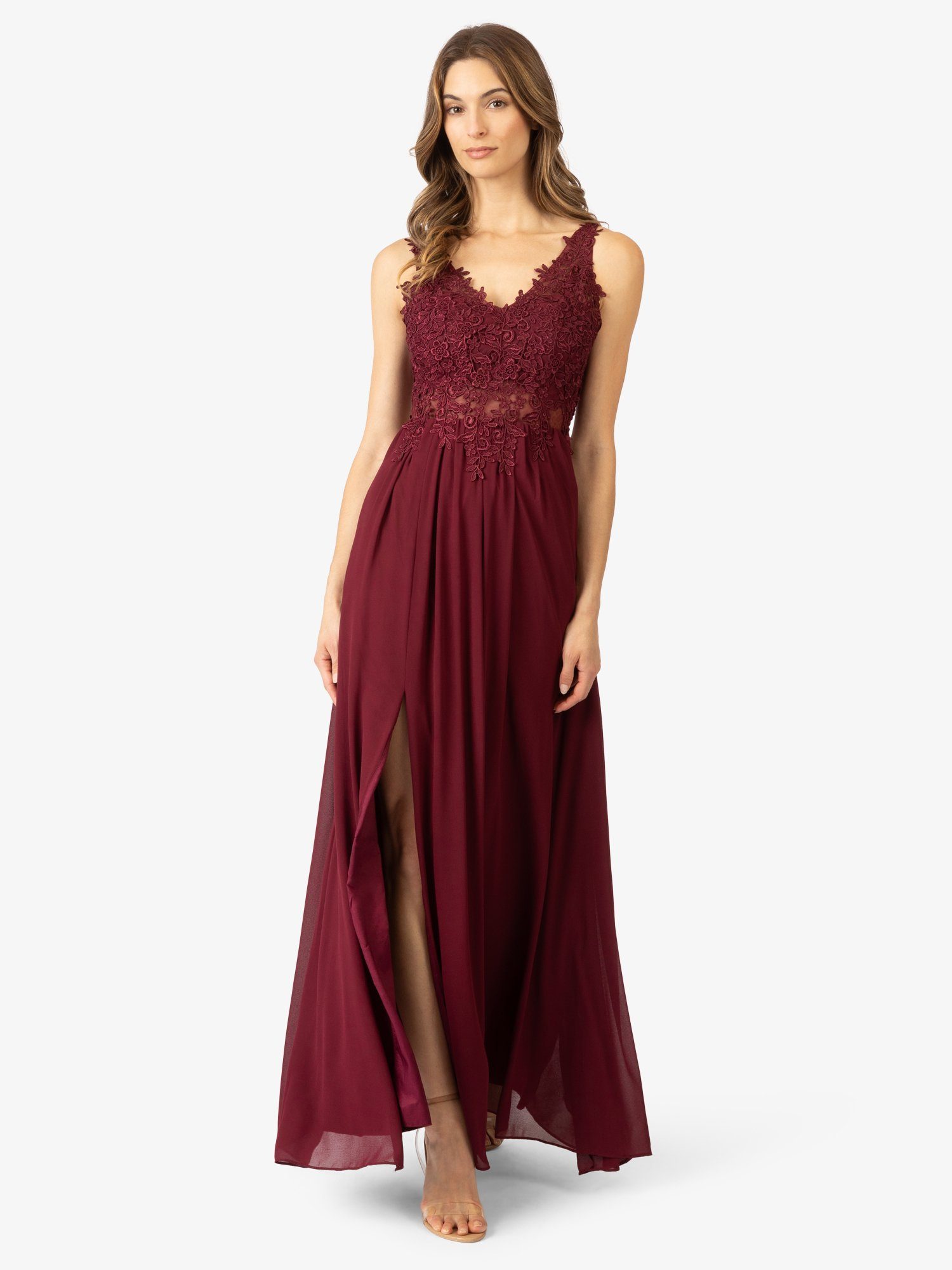 Apart Abendkleid mit Rückenausschnitt bordeaux