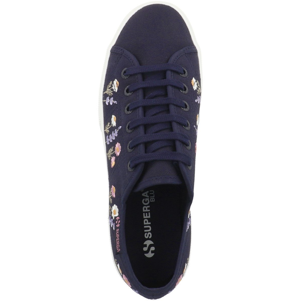 Superga 3740 Platform Flower Embroidey Leggera Damen Sneaker Turnschuhe, Sportschuhe, Freizeitschuhe, Halbschuhe, Schnürschuhe