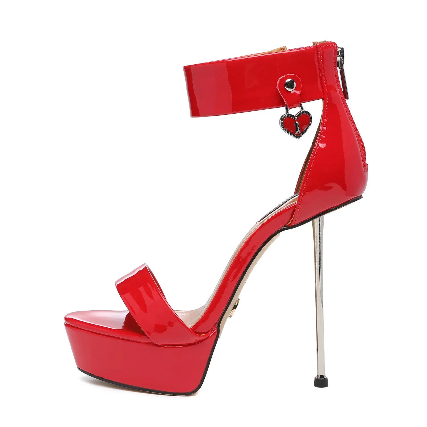 Giaro BARCLAY SHINY High-Heel-Sandalette 14cm Absatz, breite Riemchen, 4cm Plateau