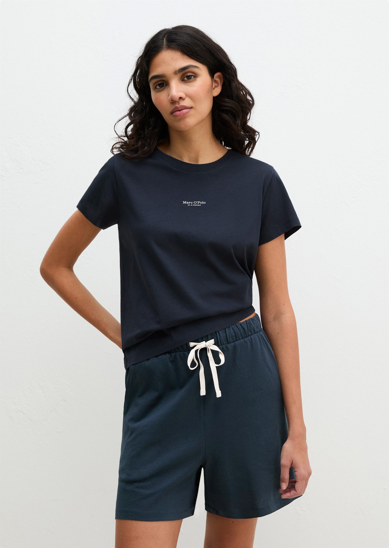 Marc O'Polo Pyjamaoberteil Mix N Match Cotton Top SS mit Rundhalsausschnitt günstig online kaufen