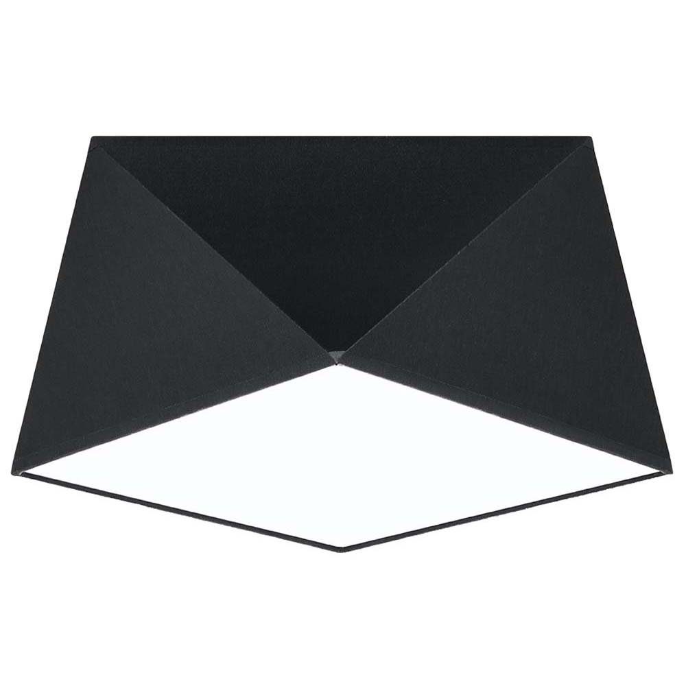 etc-shop Deckenleuchte, Leuchtmittel nicht inklusive, Deckenleuchte Deckenlampe PVC Stahl Schwarz modern Schlafzimmer