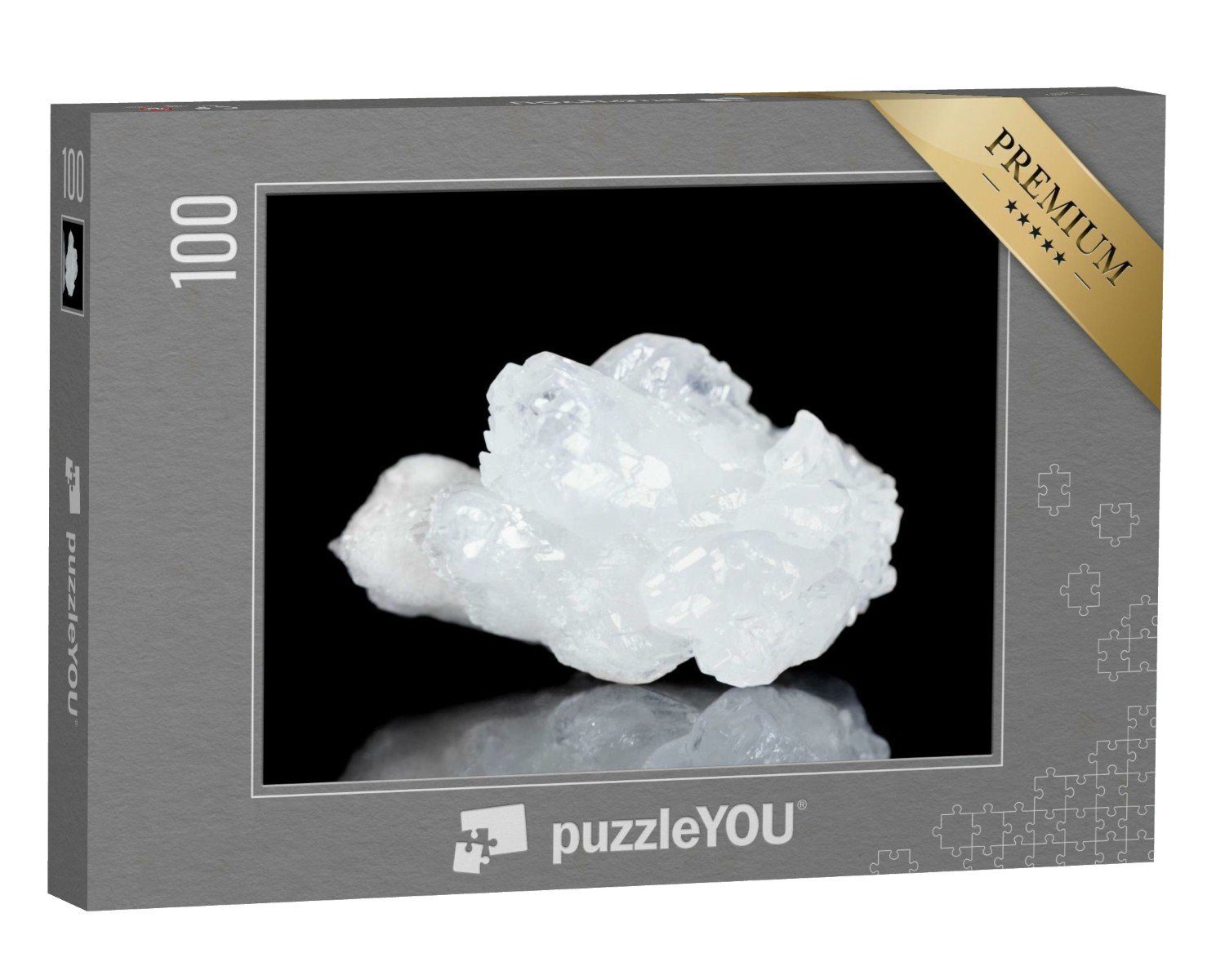 puzzleYOU Puzzle Rohes weißes Quarzgestein, Mineralogie, 100 Puzzleteile, puzzleYOU-Kollektionen Menschen, Esoterik