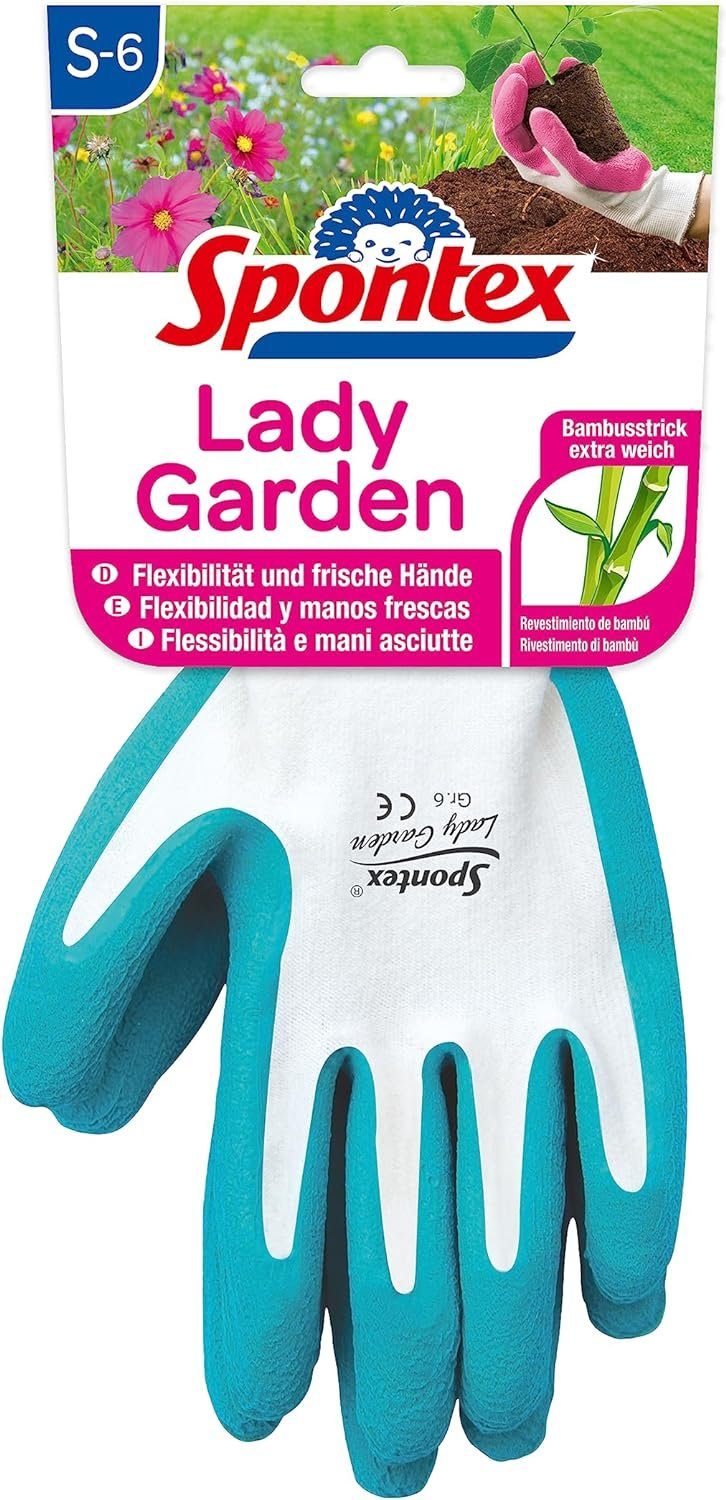 SPONTEX Gartenhandschuhe Lady Garden Handschuhe Größe L Farbe nicht frei wählbar (1-St)