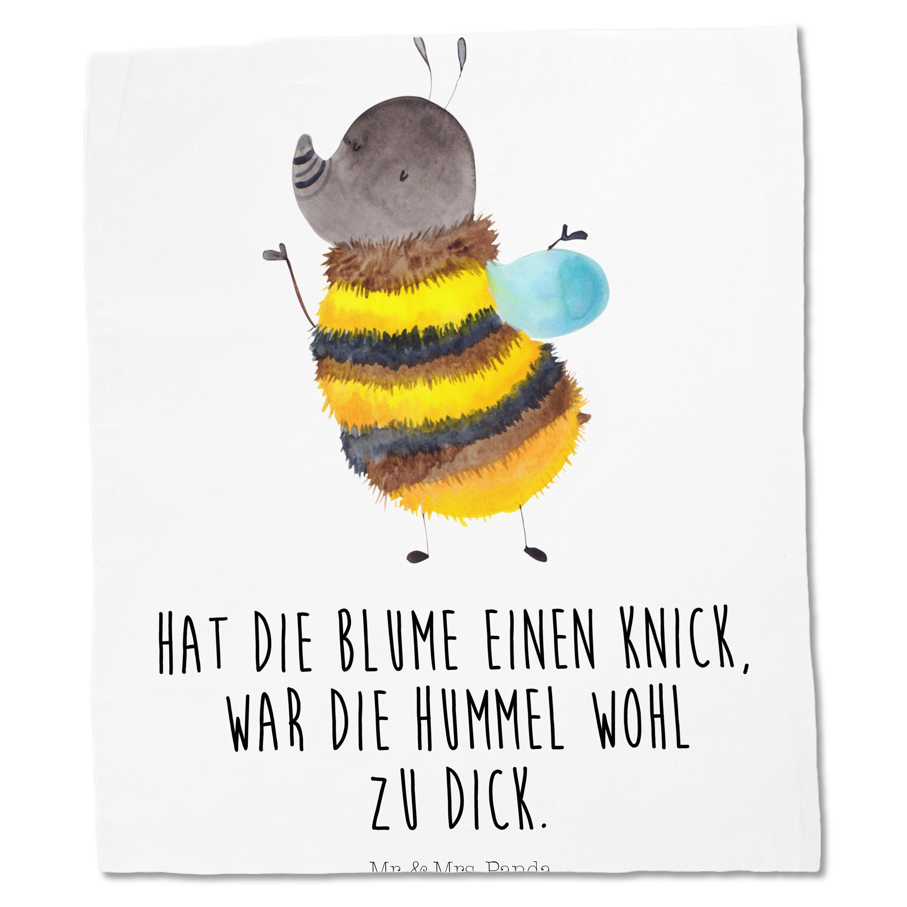 Tiermotive, (1-tlg) Geschenk, Mrs. flauschig Weiß Beutel, Stoffbeutel, Mr. - & - Panda Hummel Tragetasche