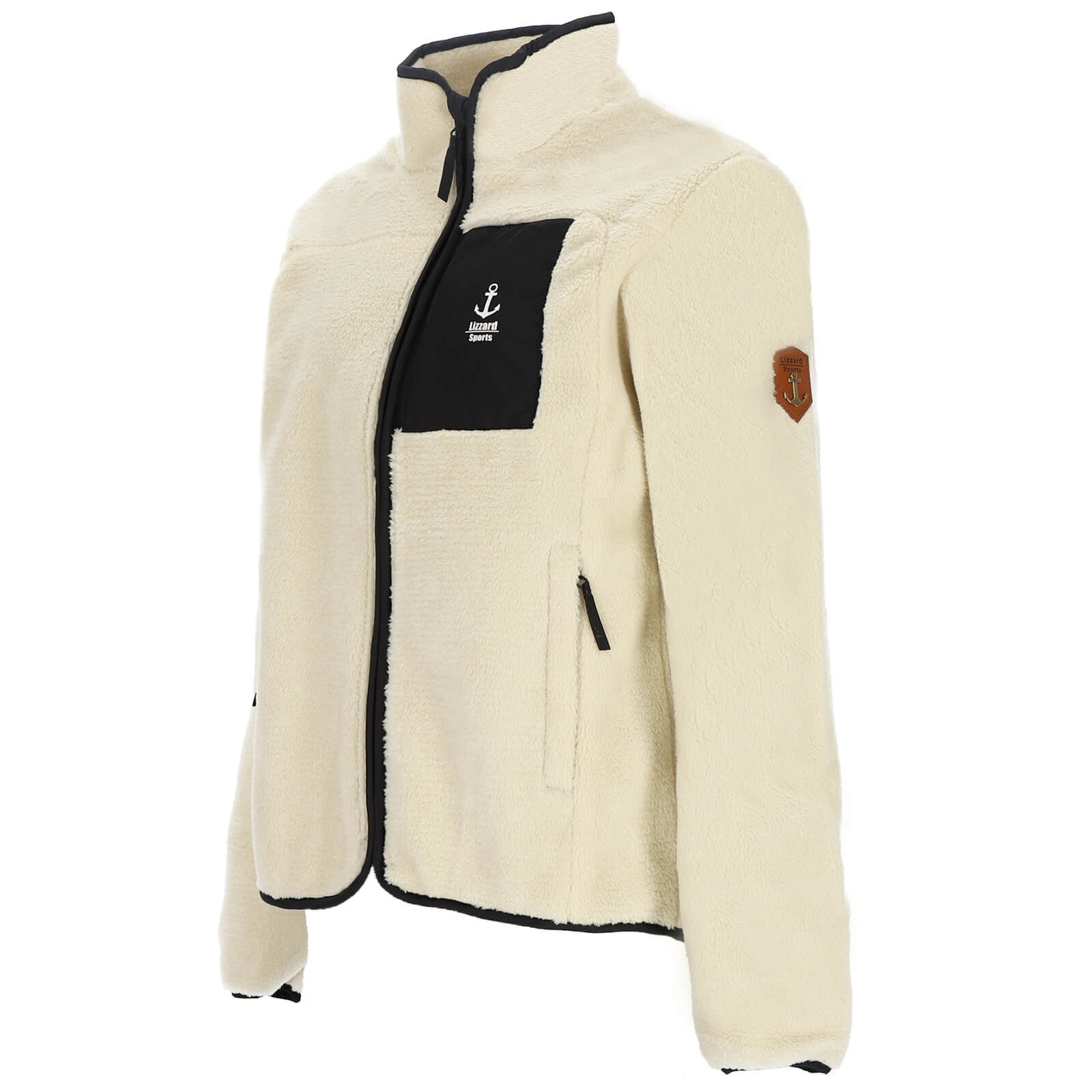 Lizzard Sports Fleecejacke Damen Sherpafleece-Jacke mit Windbreaker und Stehkragen