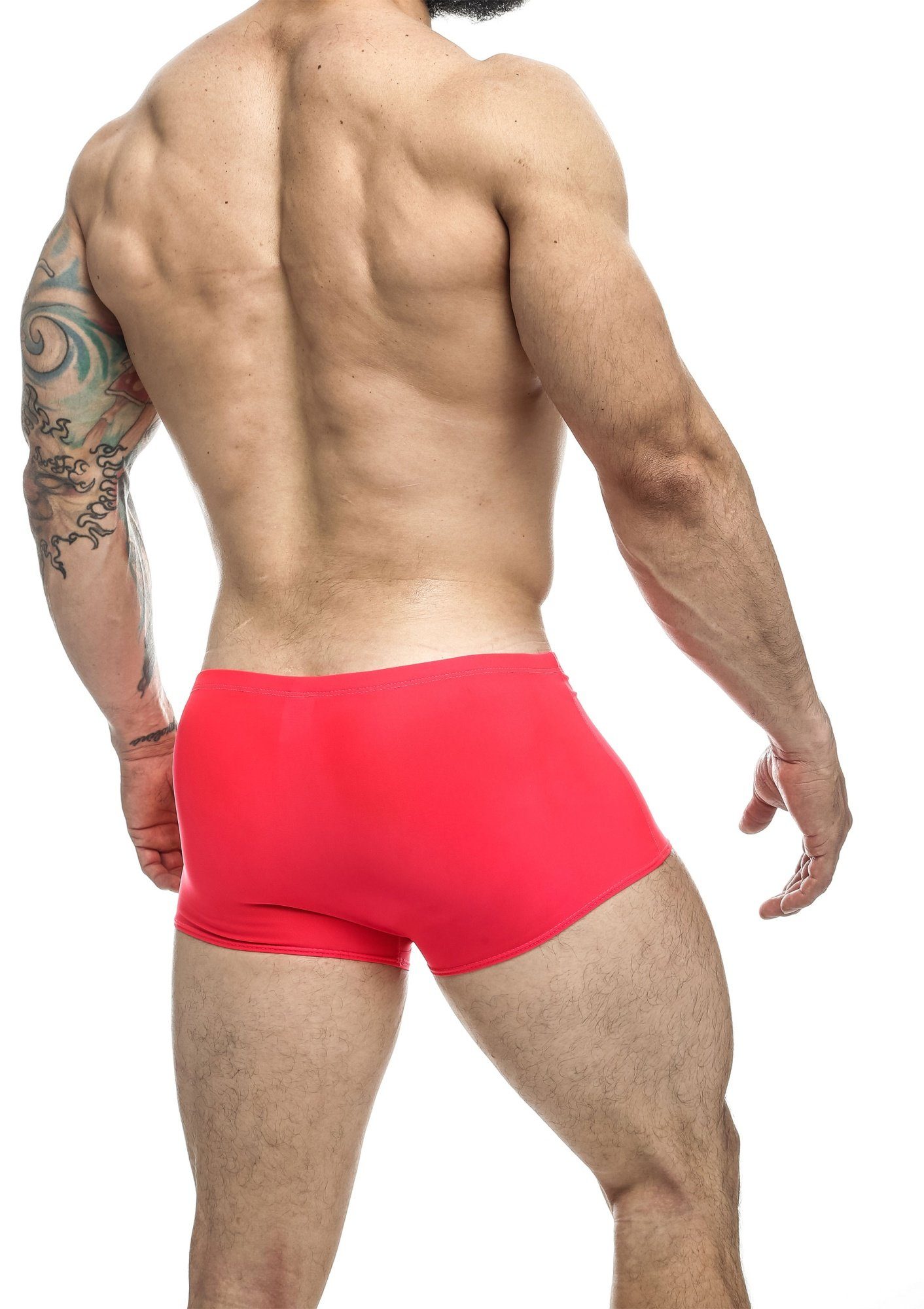 Justin + Simon Boxershorts Classic Boxershorts - neon rot (1-St) Badeshorts