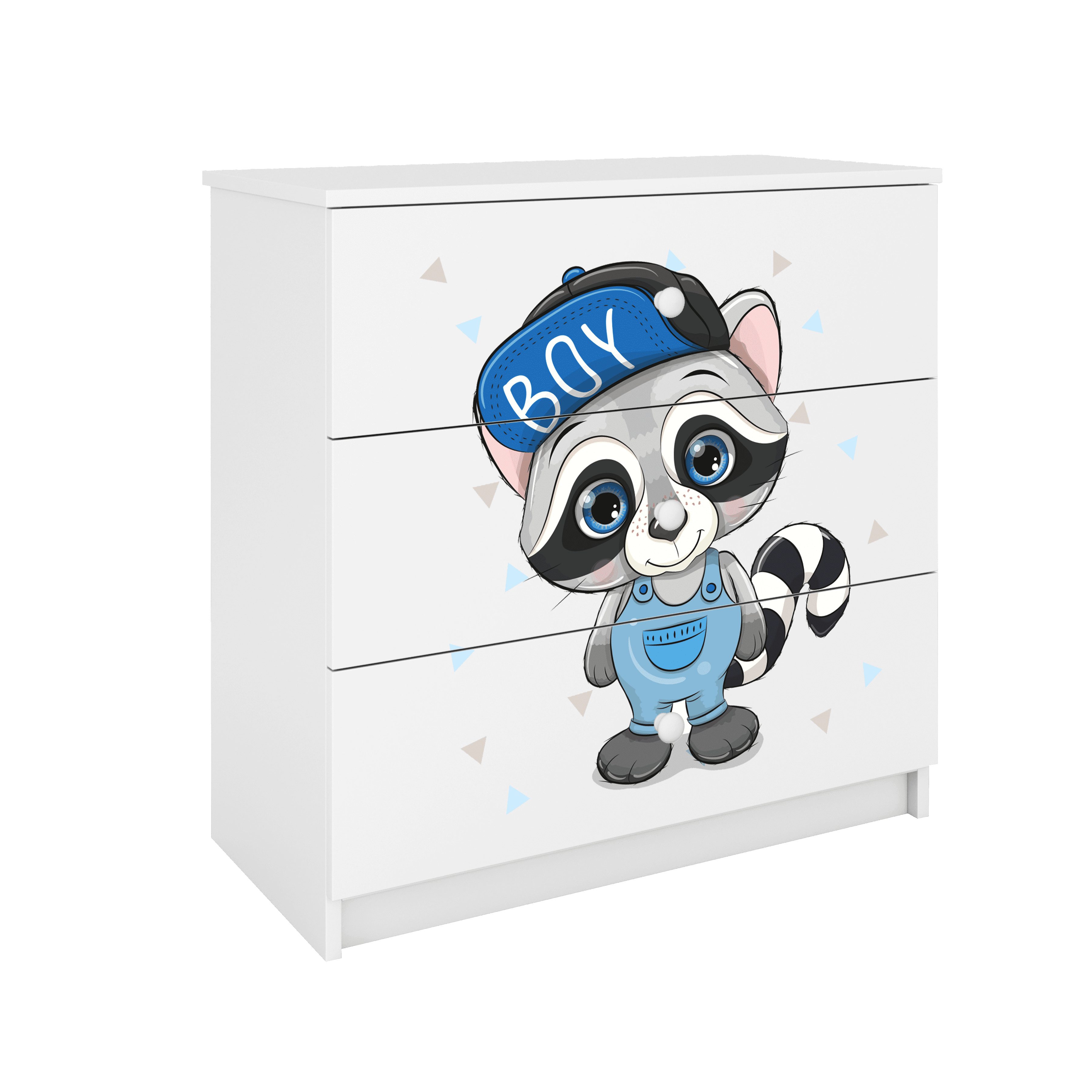 Raumhirsch Furniture Kinderregal Kinderkommode mit Motiv, Spielzeugregal mit Schubladen - Kinderzimmermöbel, stabile Konstruktion, kindgerecht, verschiedene Farben & Designs