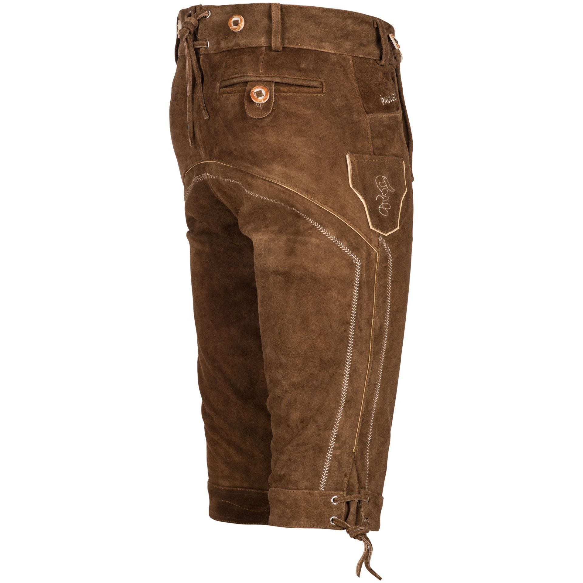 PAULGOS Trachtenhose Herren Lederhose Kniebund mit Trägern 100% Echtleder - günstig online kaufen