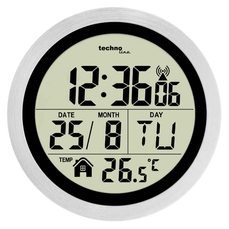 technoline Badezimmeruhr WT 3005 (mit Saugnäpfen zur einfachen Montage)
