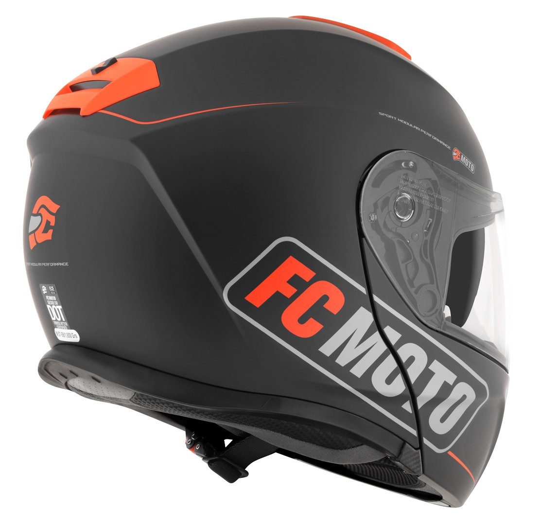 FC-Moto Motorradhelm Novo Straight Klapphelm, integriertes Sonnenvisier