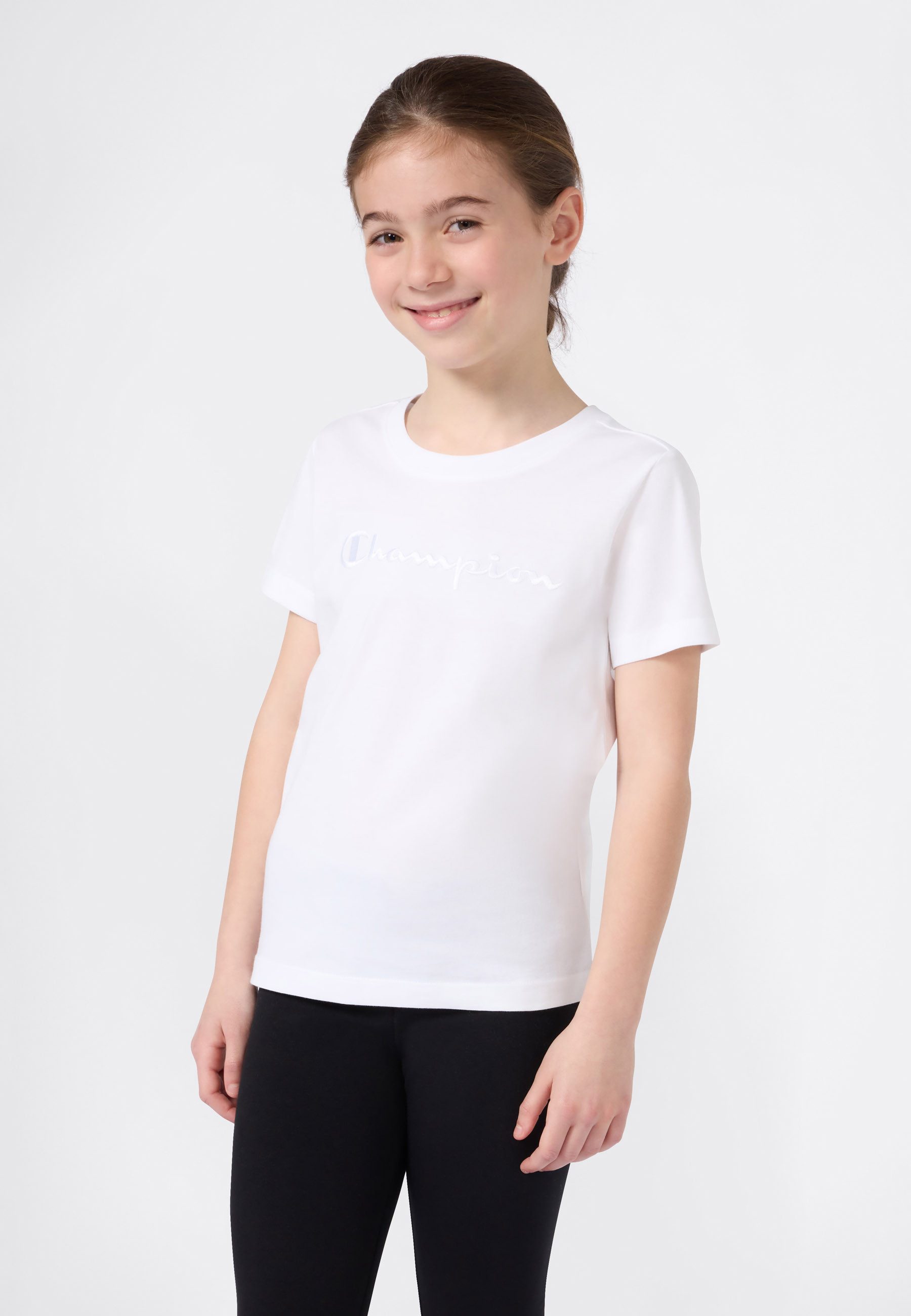 Champion T-Shirt ICONS Crewneck T-Shirt (1-tlg) für Kinder und Jugendliche, sportlicher Stil, aus Baumwolle