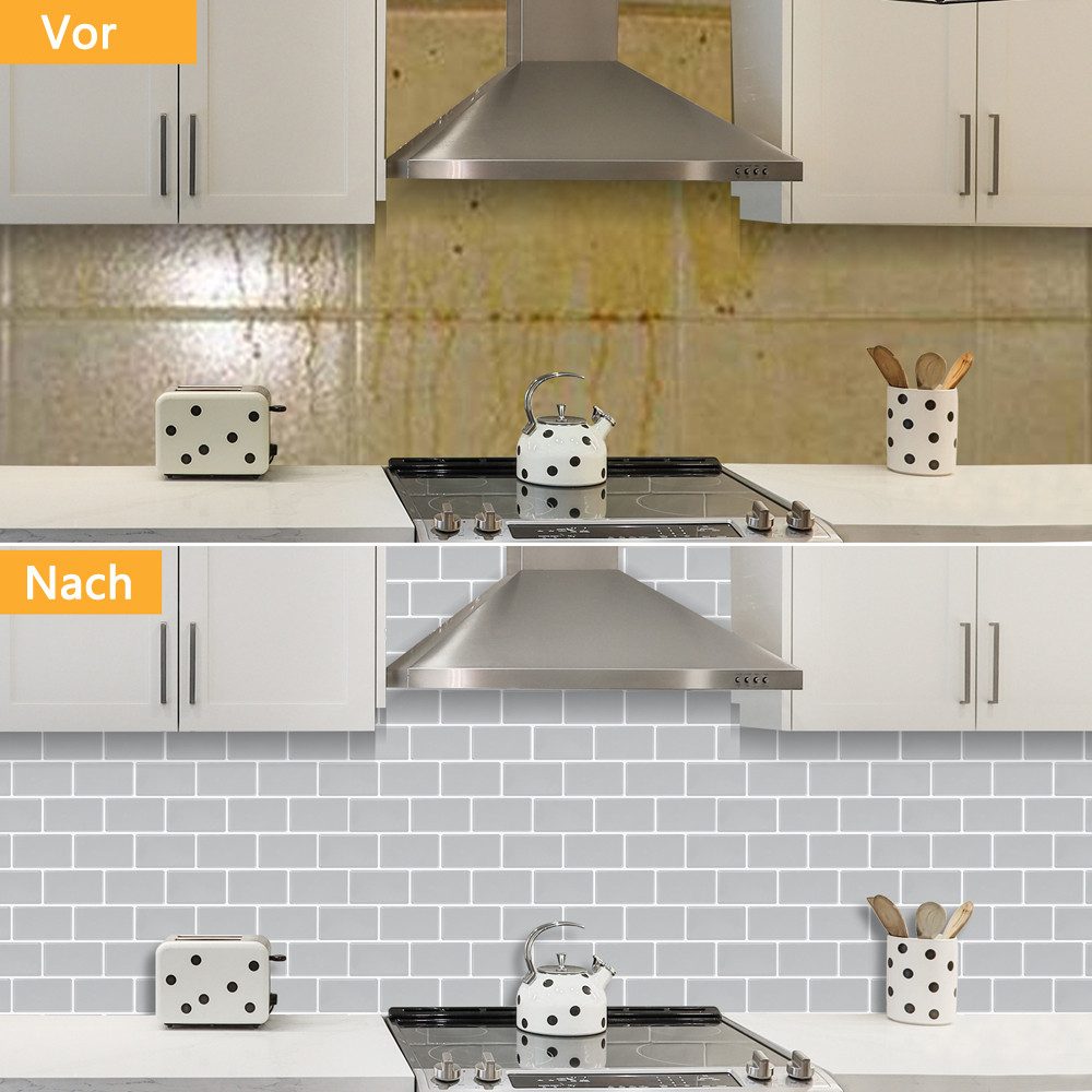 Coonoor Küchenrückwand selbstklebend Spritzschutz Küche Wandpaneele günstig online kaufen