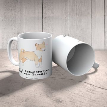 Mr. & Mrs. Panda Tasse Basenji Lebensretter - Weiß - Geschenk, Kongo-Terrier, Tasse Motive, Keramik, Langlebige Designs