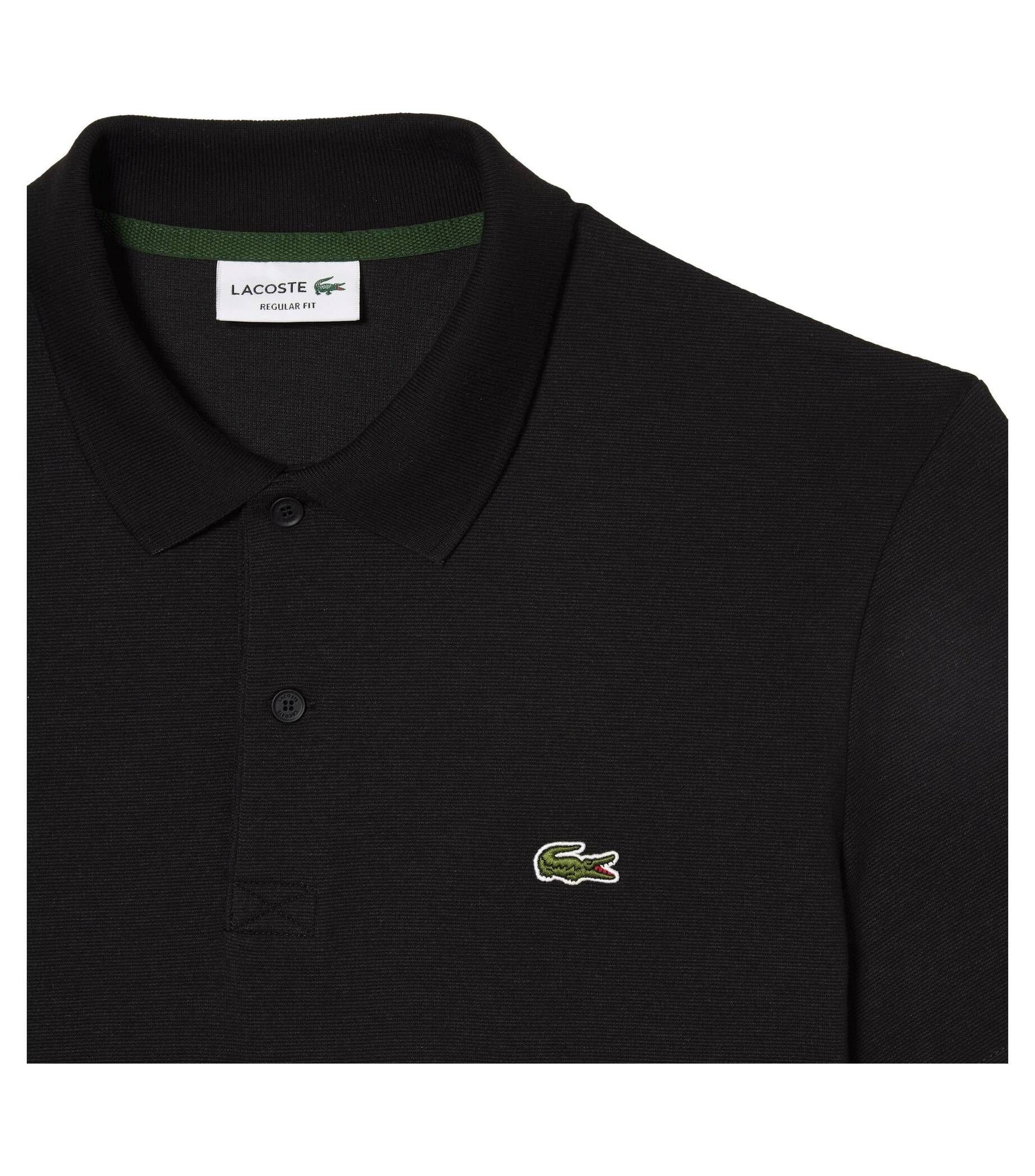 Kurzarm Fit Poloshirt Regular Lacoste schwarz Poloshirt Herren (15) (1-tlg)