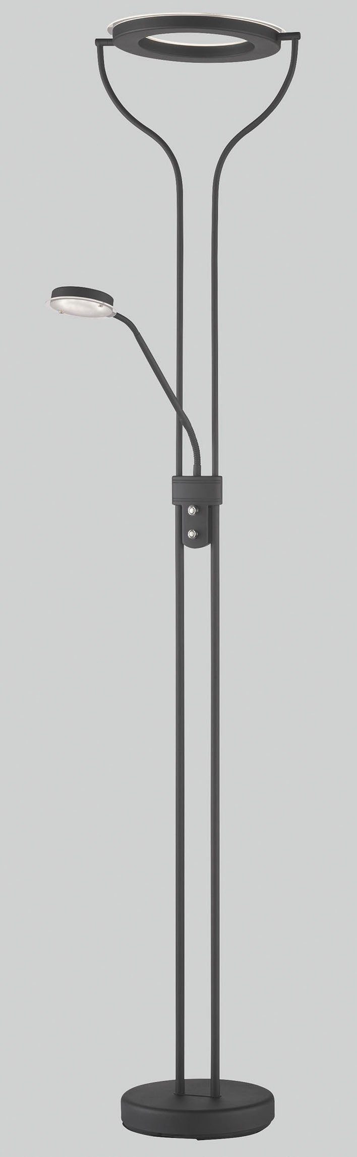 FISCHER & HONSEL Stehlampe Davos, langlebige LED LED, dimmbar wechselbar