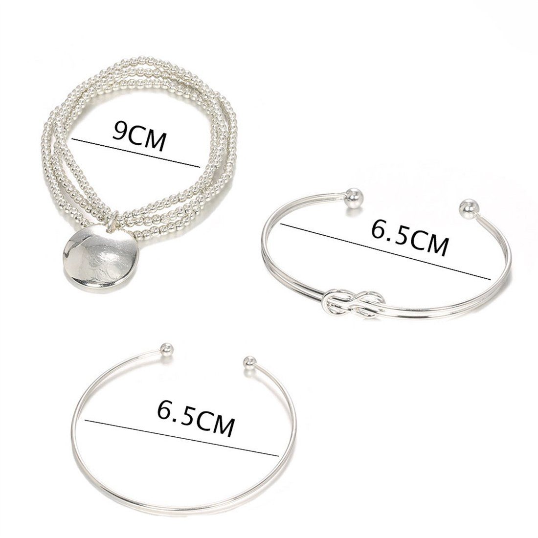 Perlenarmband DÖRÖY Bohème-Armband-Schmuck, 3er-Set, Armband Damenmode Accessoires