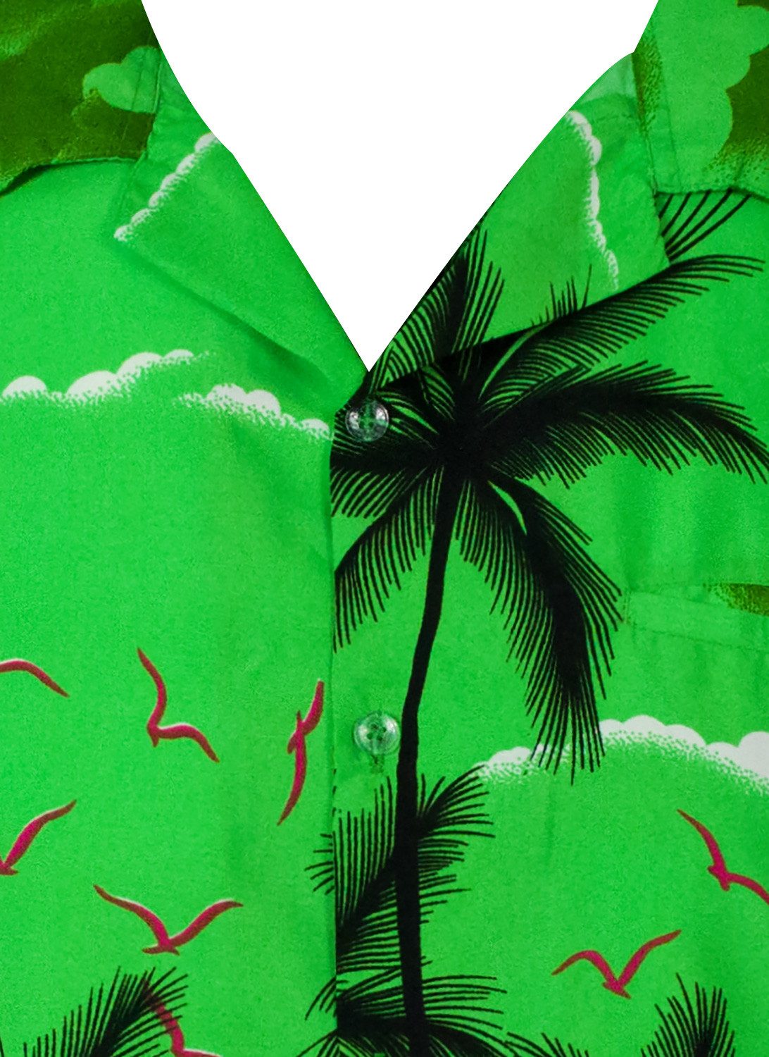 King Kameha Hawaiihemd Beach, Herren, Übergrößen 7XL-12XL, Kurzarm, Front-Tasche