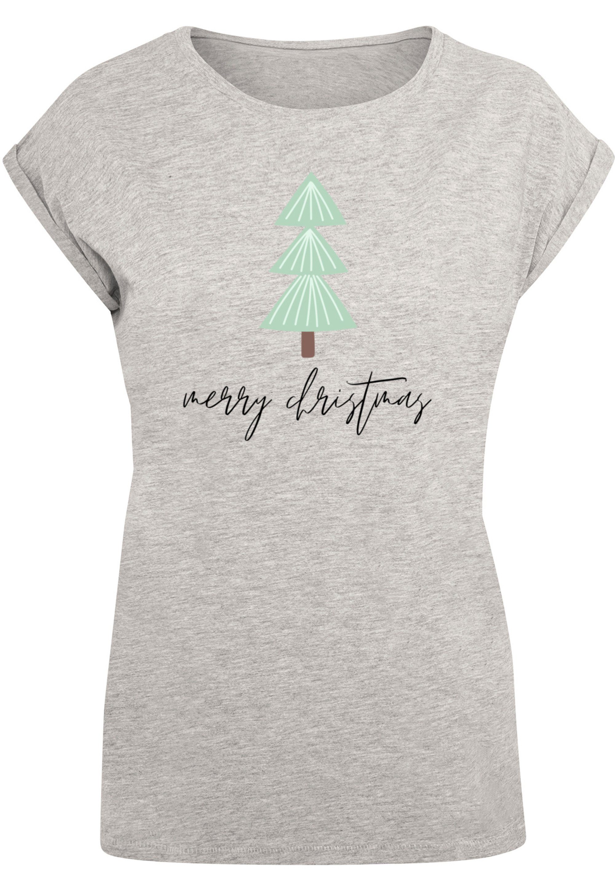 Christmas T-Shirt Print Weihnachten Merry heather grey F4NT4STIC