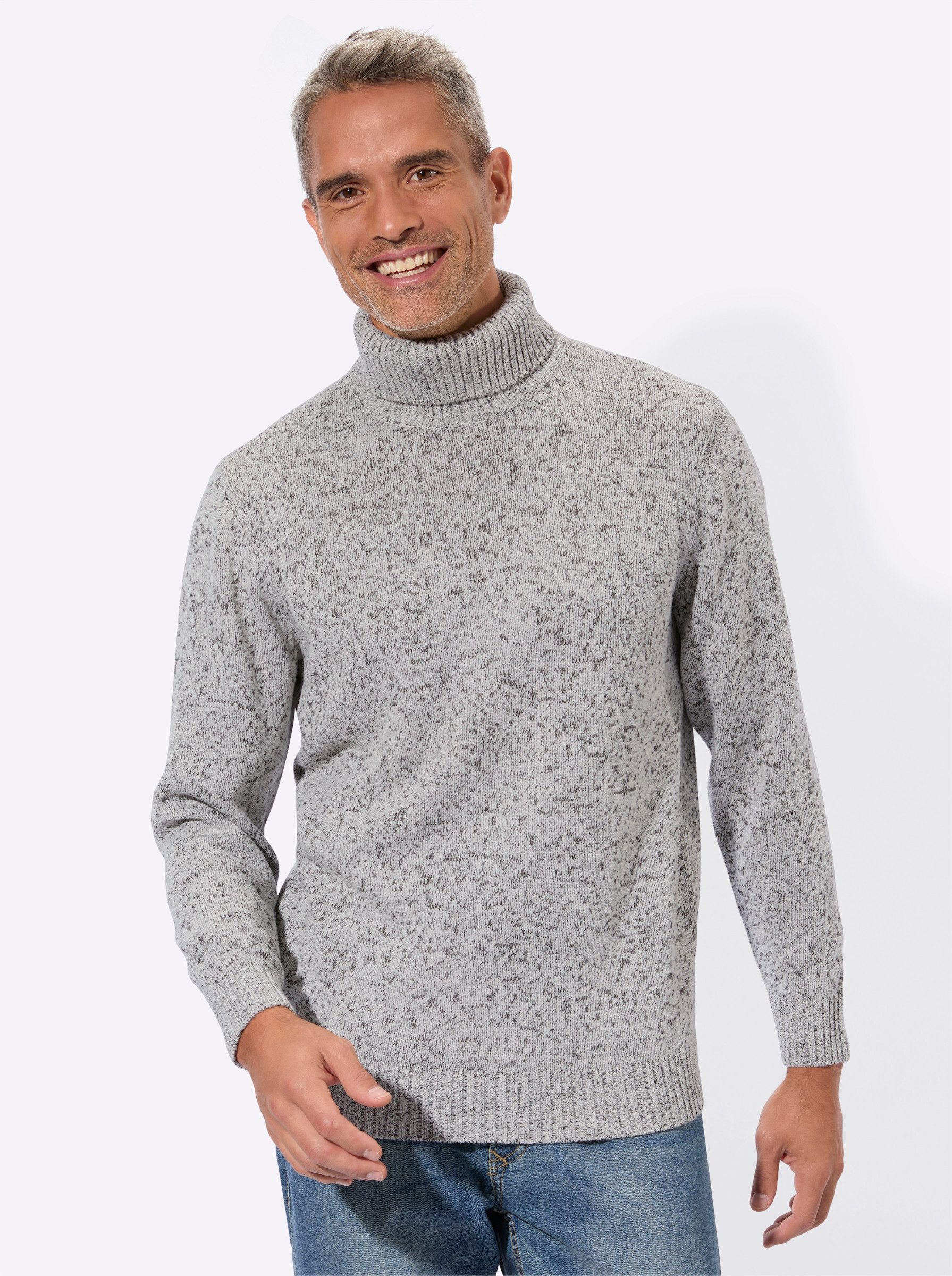 Sieh an! Strickpullover Rollkragen-Pullover Langarm