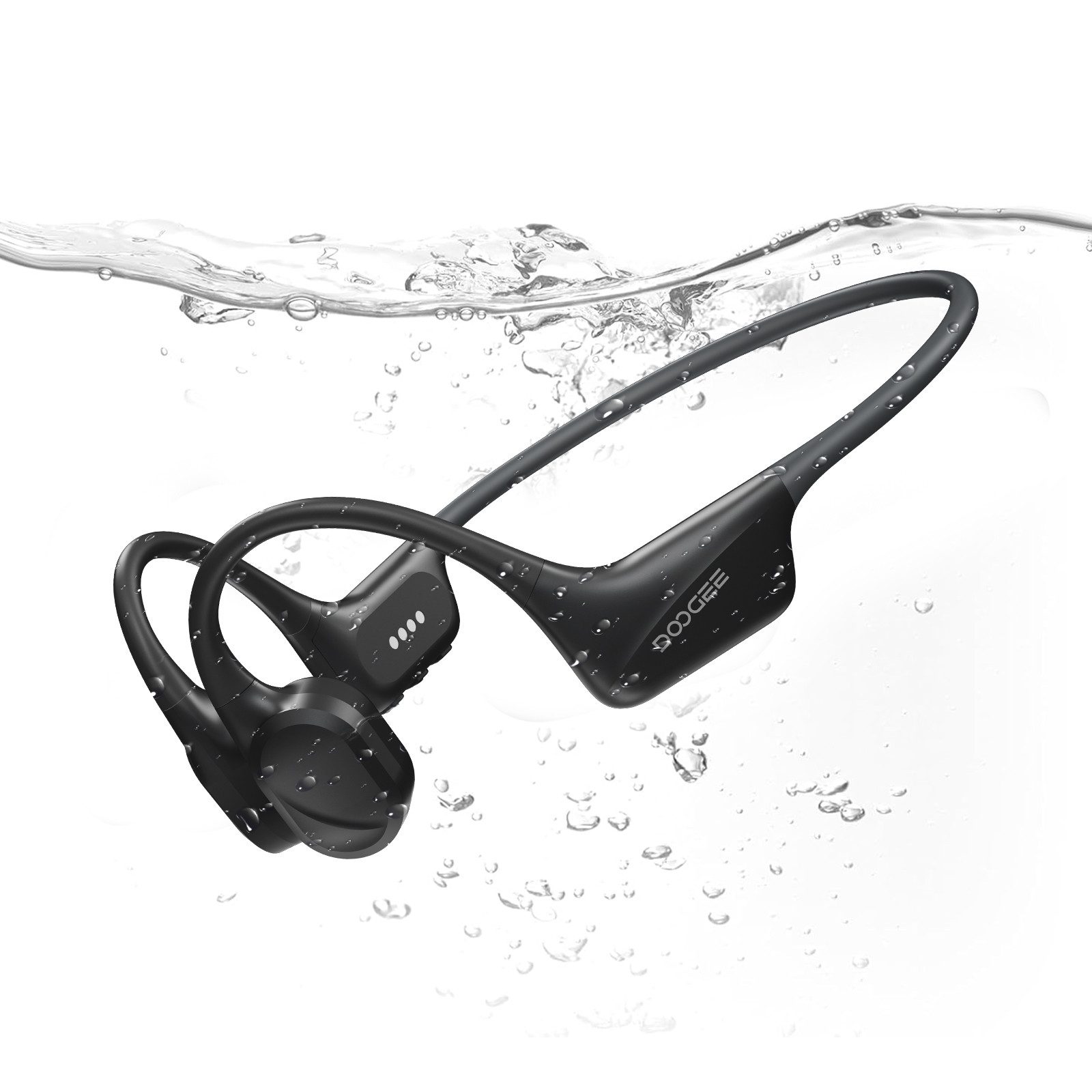 DOOGEE knochenschall kopfhörer bluetooth fürs schwimmen,wasserdicht,training Bluetooth-Kopfhörer (Bluetooth, 32GB MP3 Dual-Modus Sportkopfhörer für Schwimmen & Training)