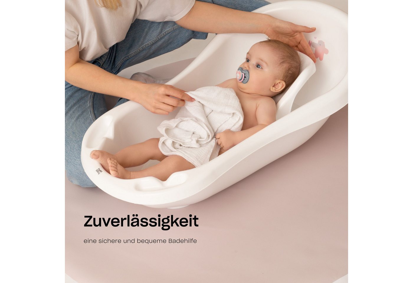 Thumbnail - Hylat Baby Babybadewanne Baby Badewanne Set mit / ohne Gestell und Badewannensitz - Friends, (2-teiliges SET, 2-tlg), Ba...